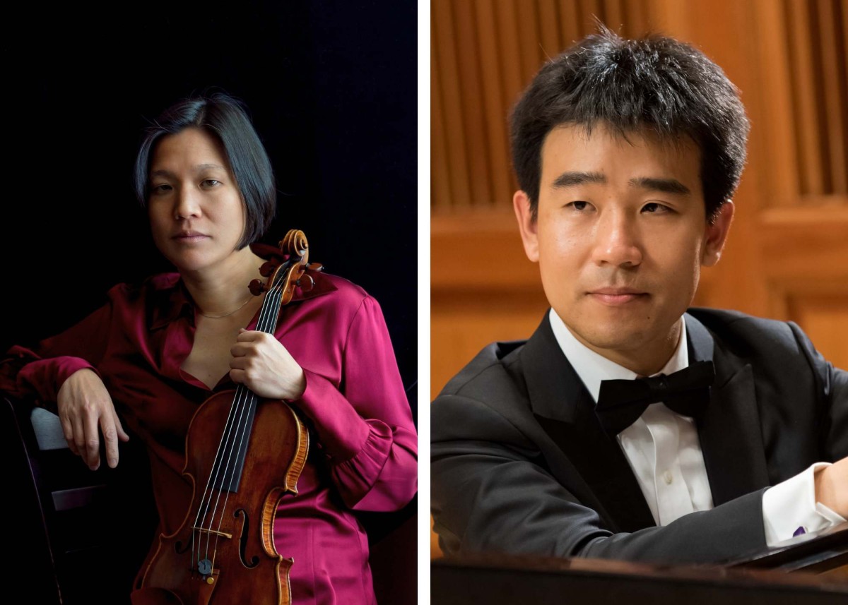 Formal headshots of two musicians, Elizabeth Chang and Jiyan Sun