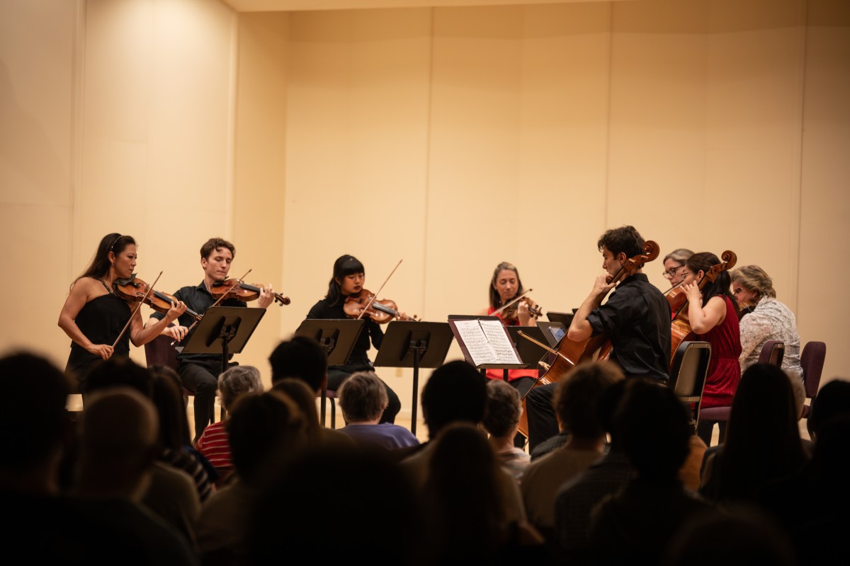 Musicians performing on stage