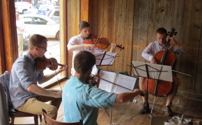 a group of students performing