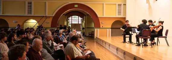 string quartet on stage